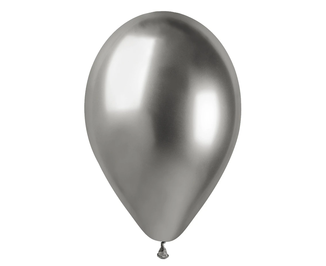 Balony Gemar 13", shiny srebrne, 5szt. KK