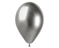 Balony Gemar 13", shiny srebrne, 5szt. KK