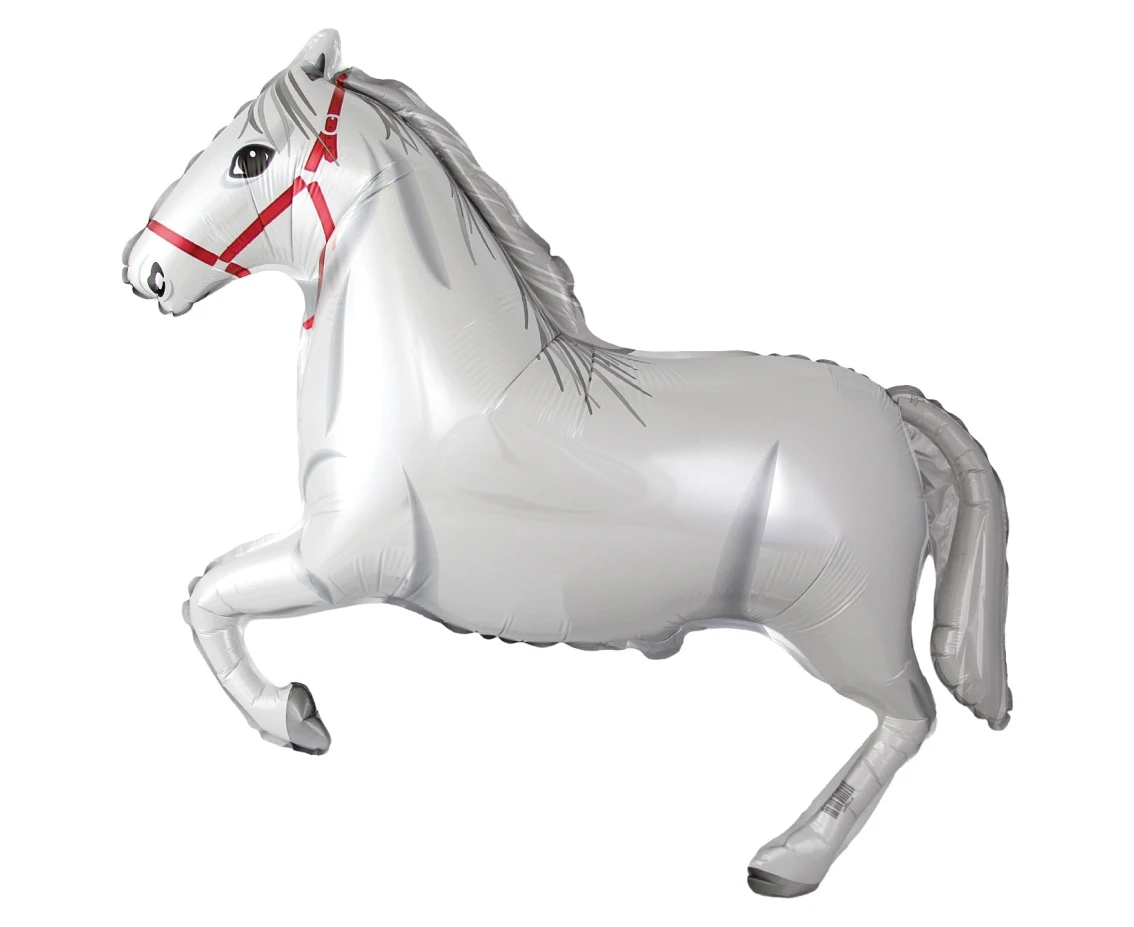 Balon foliowy 24" FX - Konie w galopie (białe), pakowany