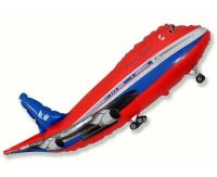 Balon foliowy 24" FX - Samolot (czerwony), pakowany