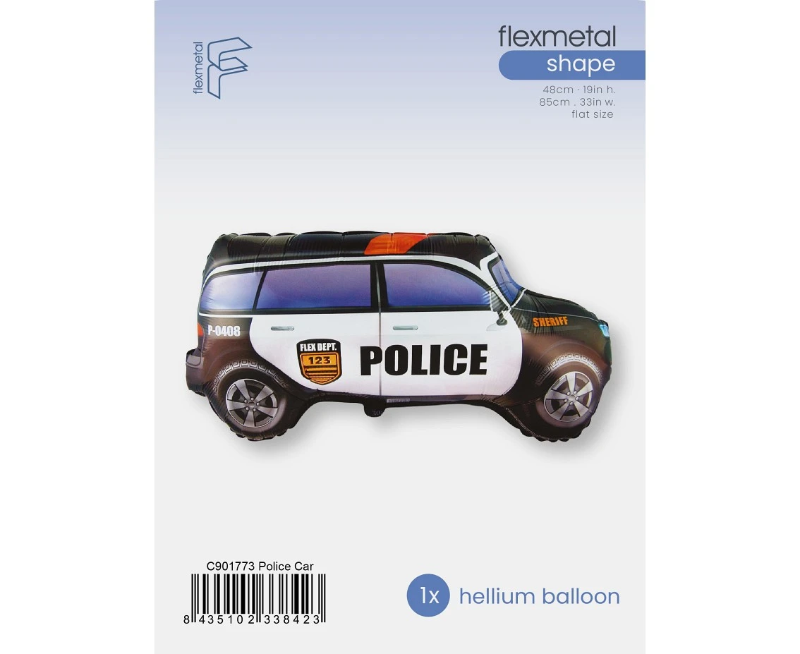 Balon foliowy 24" FX - Police Car (opak. papierowe), pakowany