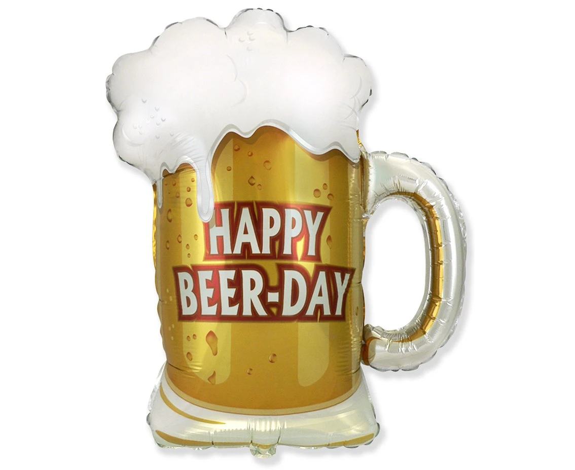 Balon foliowy 24" FX - Kufel: Happy Beer-Day, pakowany