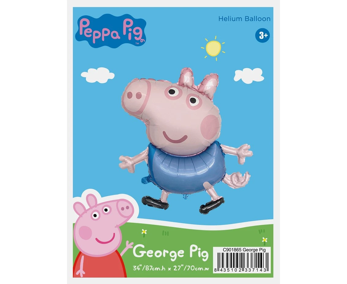 Balon foliowy 24" FX - Świnka George (opak. papierowe), pakowany