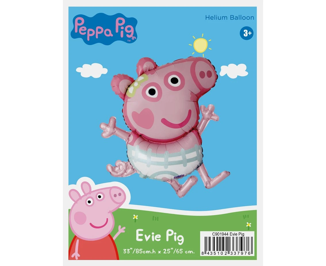 Balon foliowy 24" FX - Peppa Pig: Evie, pakowany