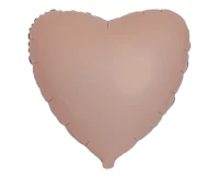 Balon foliowy 18" FX - Serce (matowe Vintage Rose), pakowany