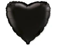 Balon foliowy 18" FX - Serce (czarne), pakowany