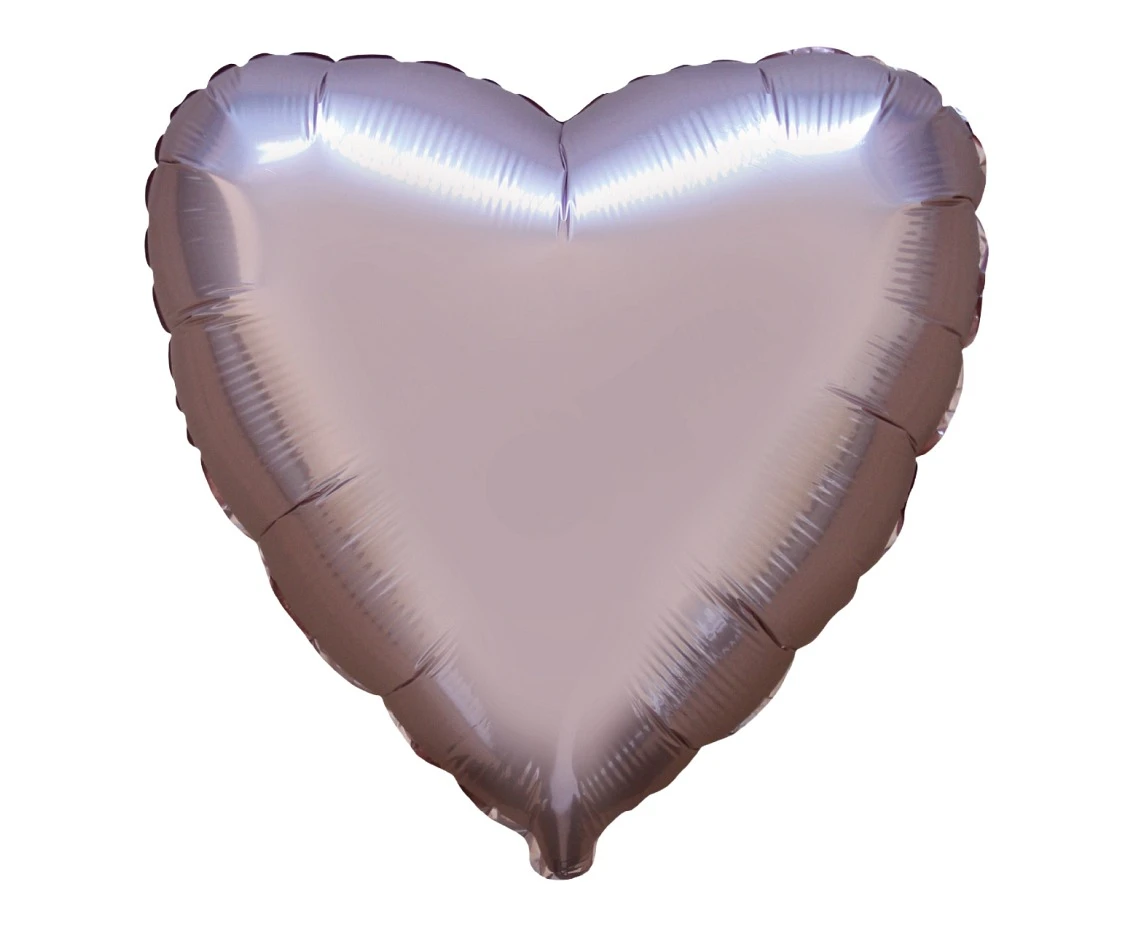 Balon foliowy 18" FX - Serce (satynowy pieczarkowy), pakowany