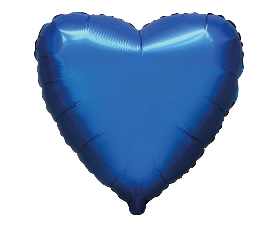 Balon foliowy 18" FX - Serce (satynowy czarny), pakowany KK