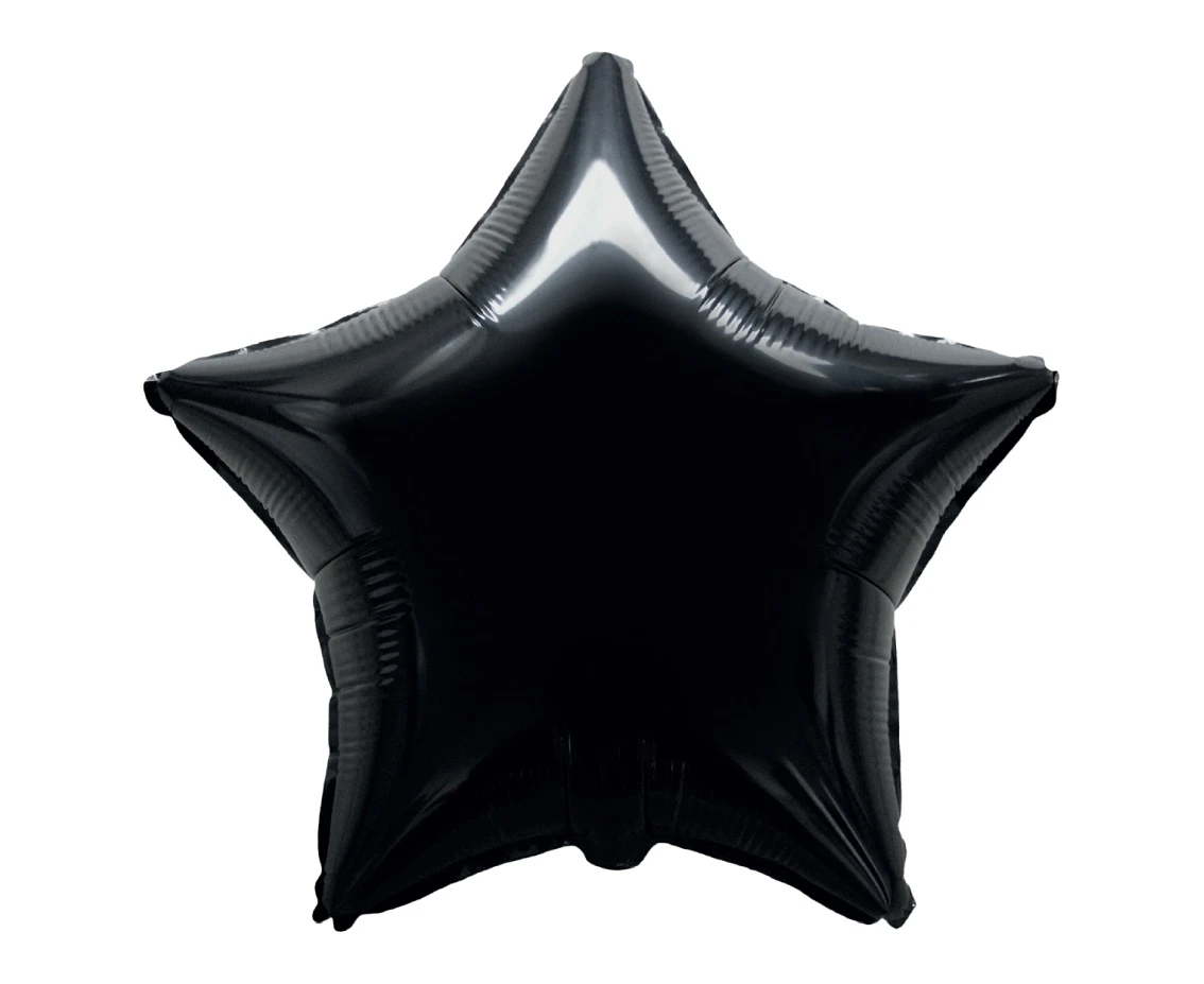Balon foliowy 18" FX - Gwiazda (czarna), pakowany
