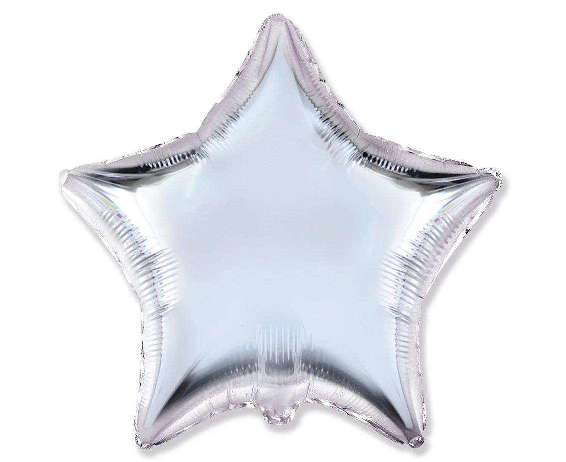Balon foliowy 18" FX - Gwiazda (srebrna), pakowany
