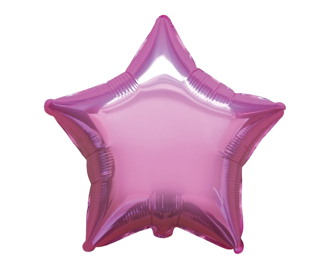 Balon foliowy 18" FX - Gwiazda (j. różowa), pakowany