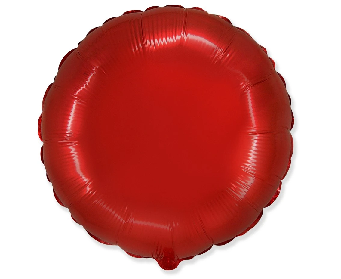 Balon foliowy 18" FX - Okrągły (czerwony), pakowany
