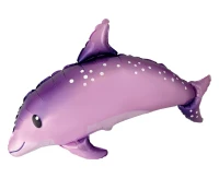 Balon foliowy 24" FX - Słodki Delfin, różowy, pakowany