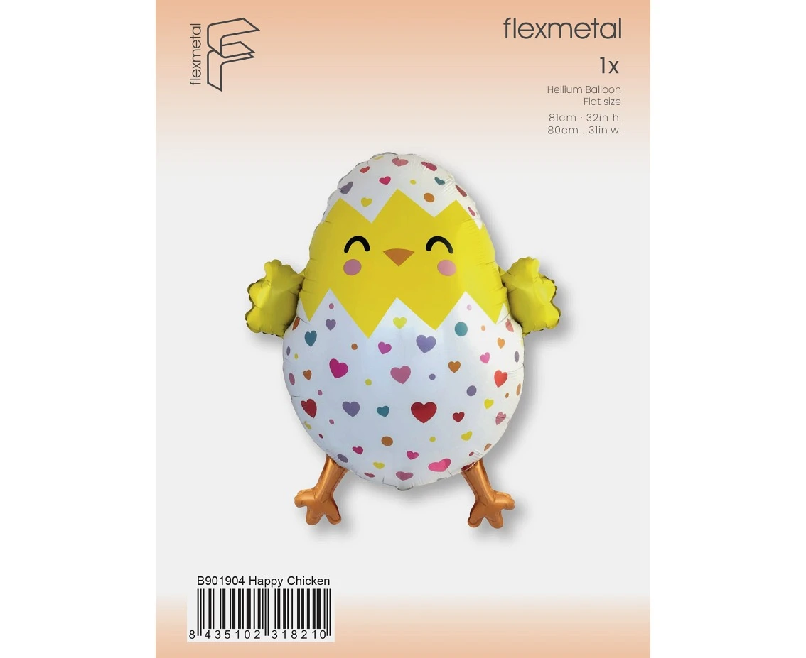 Balon foliowy 24" FX - Wesoły Kurczak, pakowany