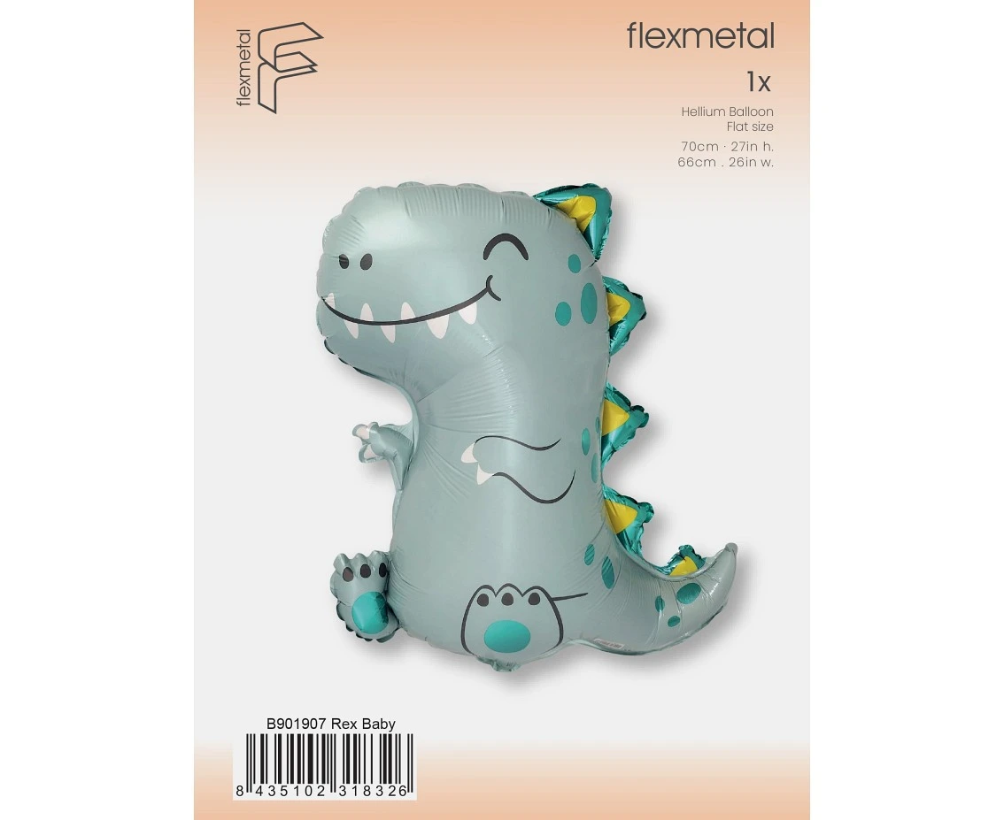 Balon foliowy 24" FX - Mały Dino - Rex, pakowany