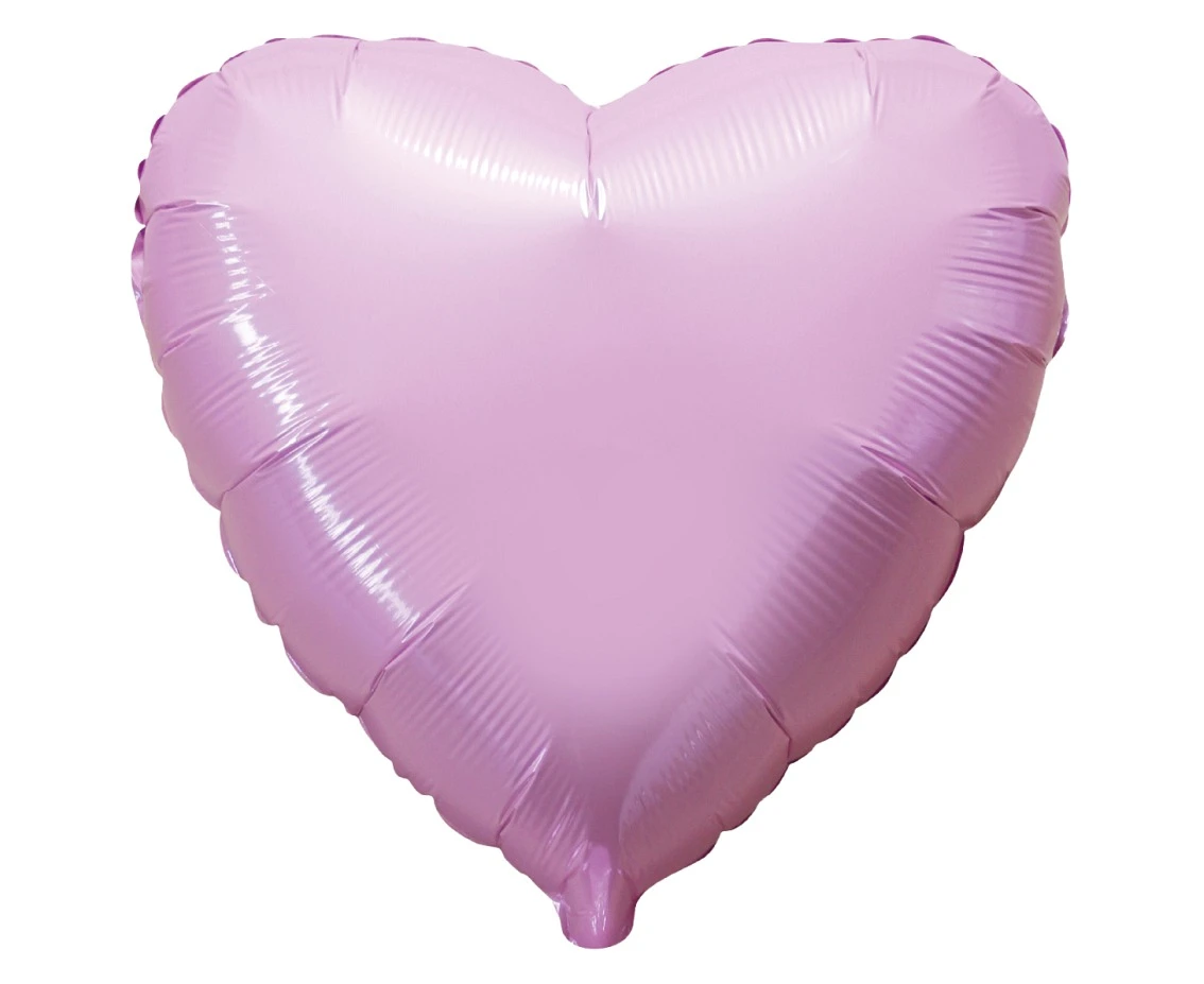 Balon foliowy 18" FX - Serce (różowe delikatne), pakowany