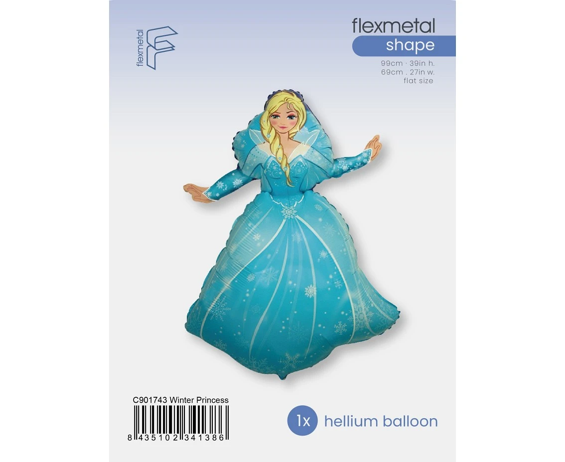 Balon foliowy 24" FX - Śnieżna Kraina - Księżniczka (blond), pakowany