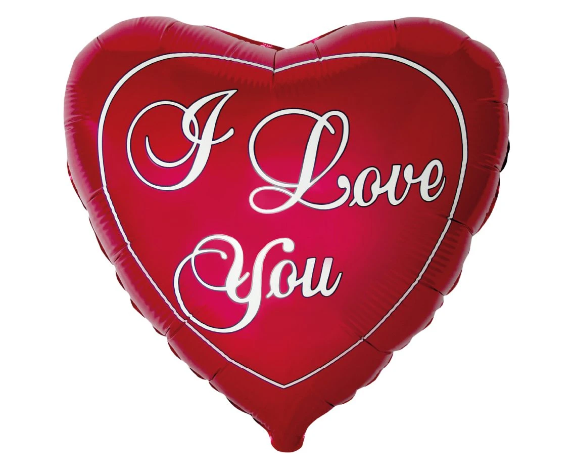 Balon foliowy 18" FX - I Love You - red, pakowany