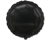 Balon foliowy 18" FX - Okrągły (czarny), pakowany