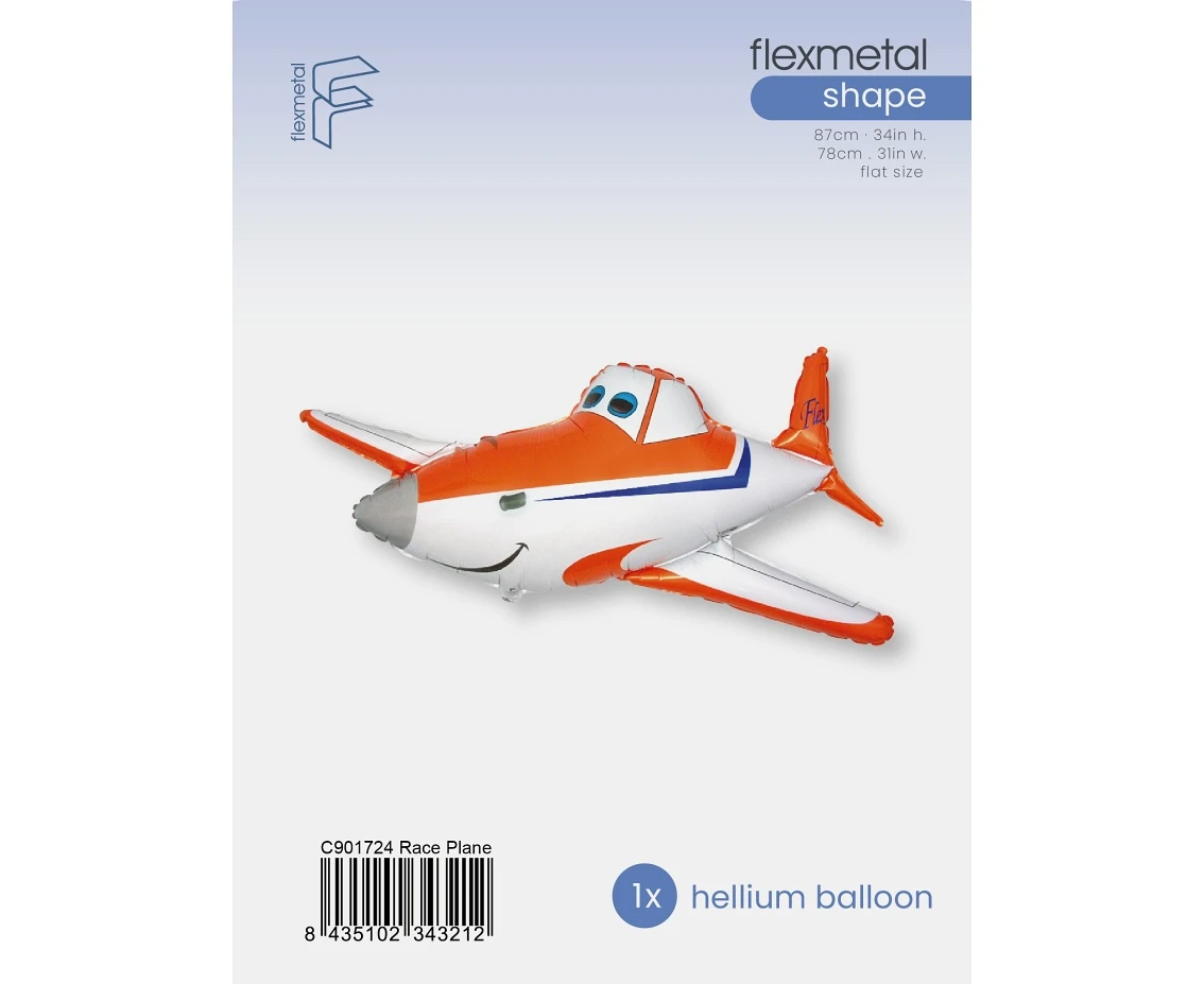 Balon foliowy 24" FX - Uśmiechnięty samolot, pakowany KK