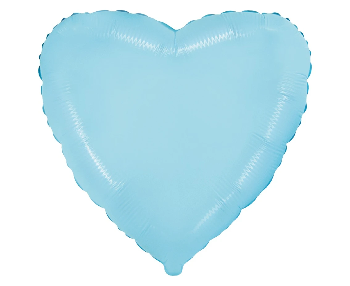 Balon foliowy 18" FX - Serce (niebieskie delikatne), pakowany