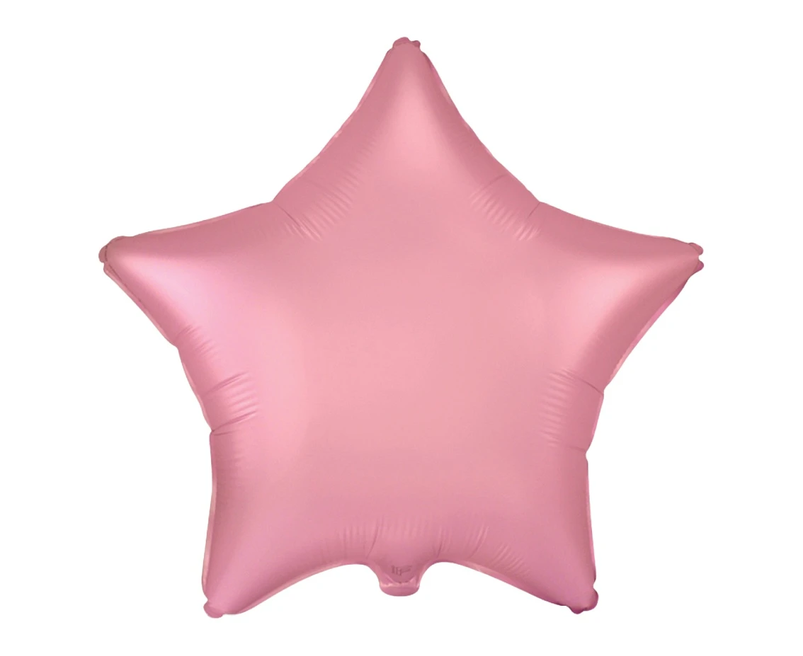 Balon foliowy 18" FX - Gwiazda (satynowy pastel jasnoróżowy), pakowany