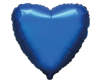 Balon foliowy 18" FX - Serce (satynowy navy blue), pakowany