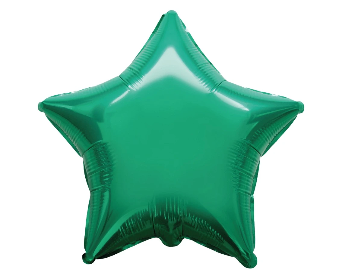Balon foliowy 18" FX - Gwiazda (zielona), pakowany
