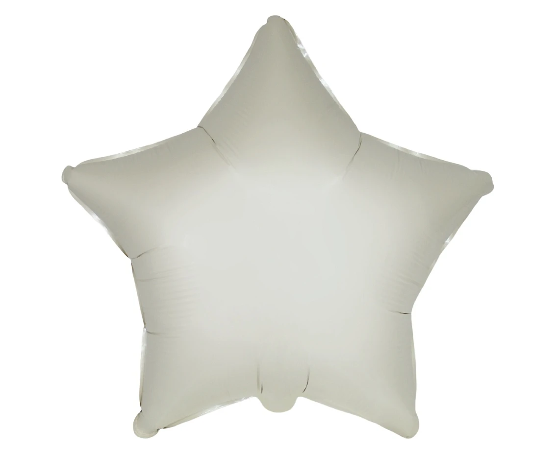 Balon foliowy 18" FX - Gwiazda (satynowy pastel kremowy), pakowany
