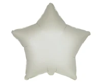 Balon foliowy 18" FX - Gwiazda (satynowy pastel kremowy), pakowany