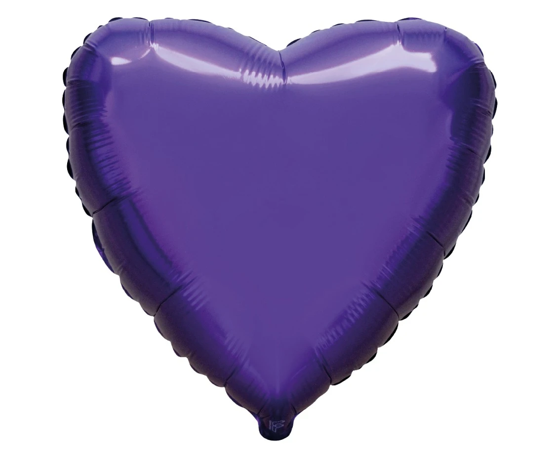 Balon foliowy 18" FX - Serce (fioletowe), pakowany