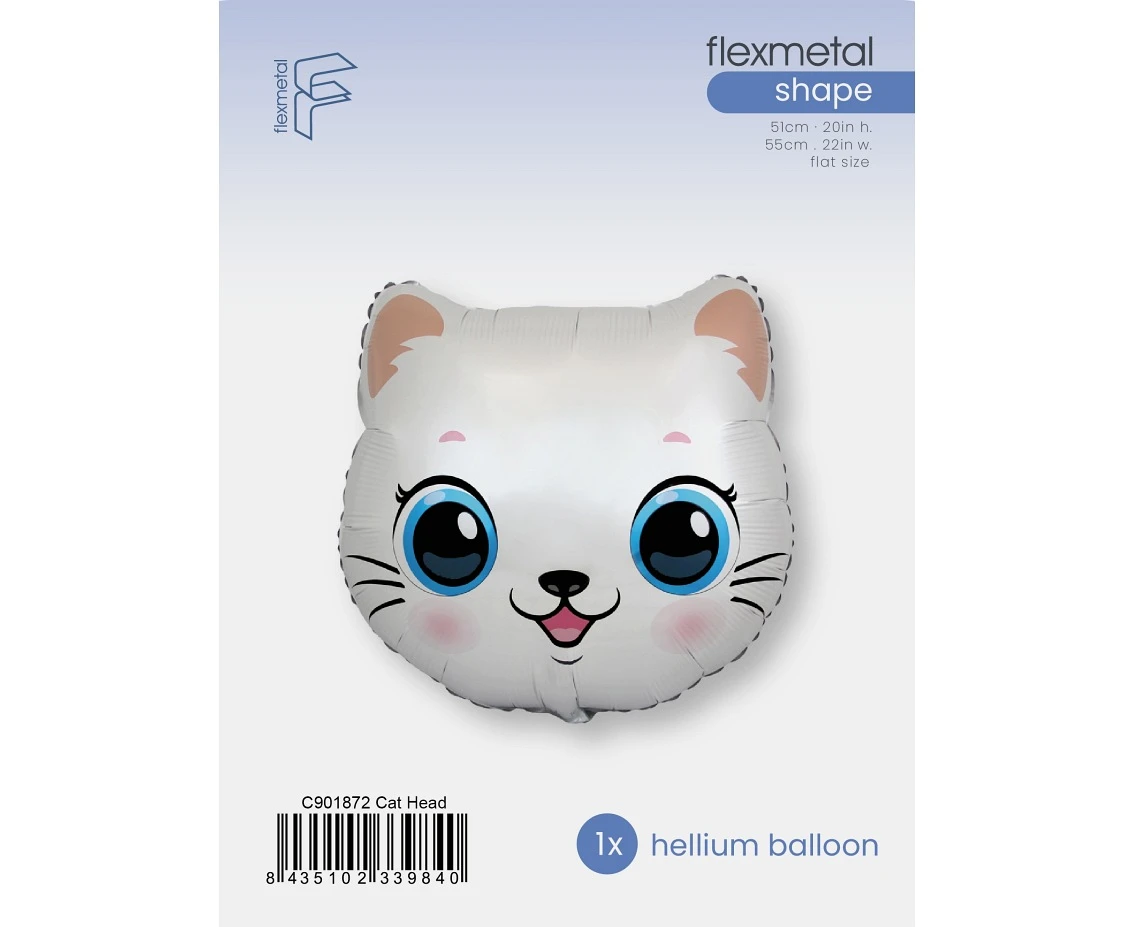 Balon foliowy 24" FX - Kotek (głowa), pakowany