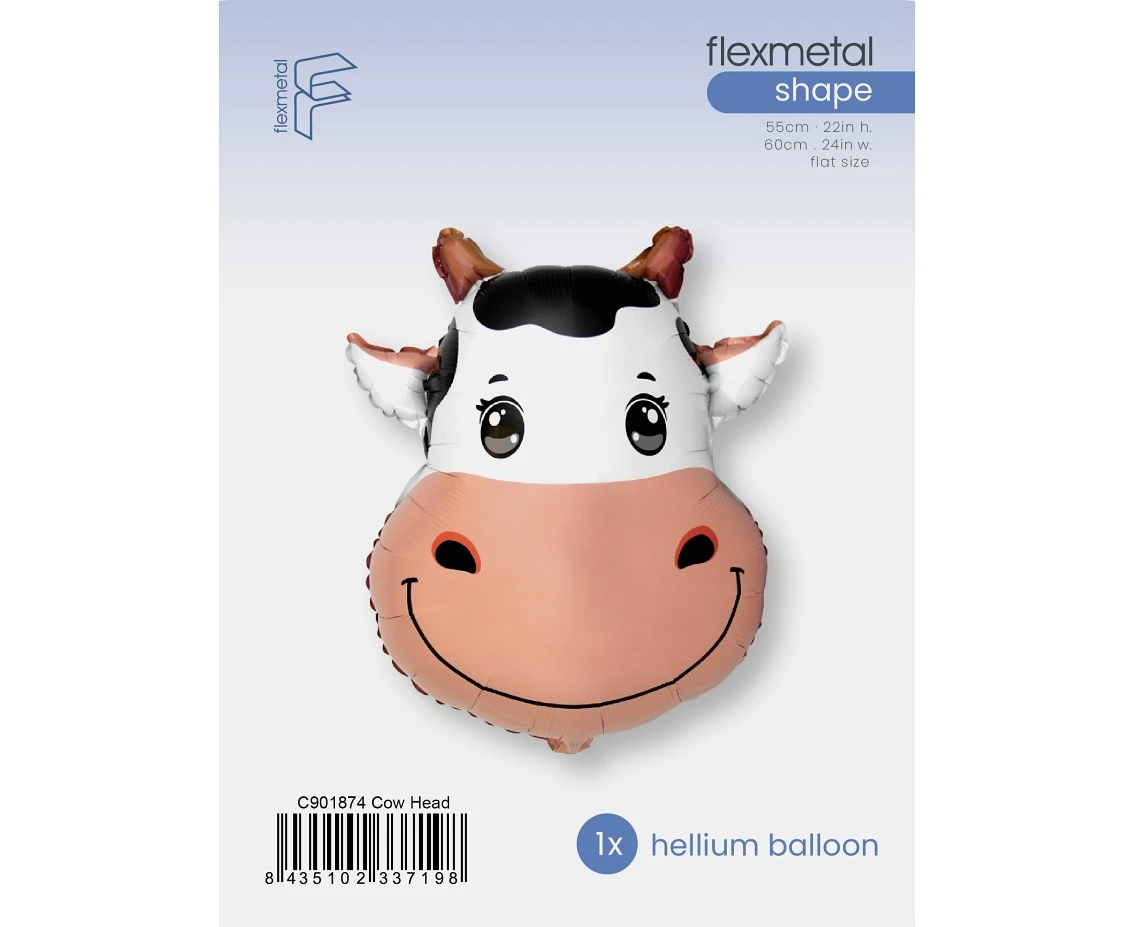 Balon foliowy 24" FX - Krowa (głowa), pakowany
