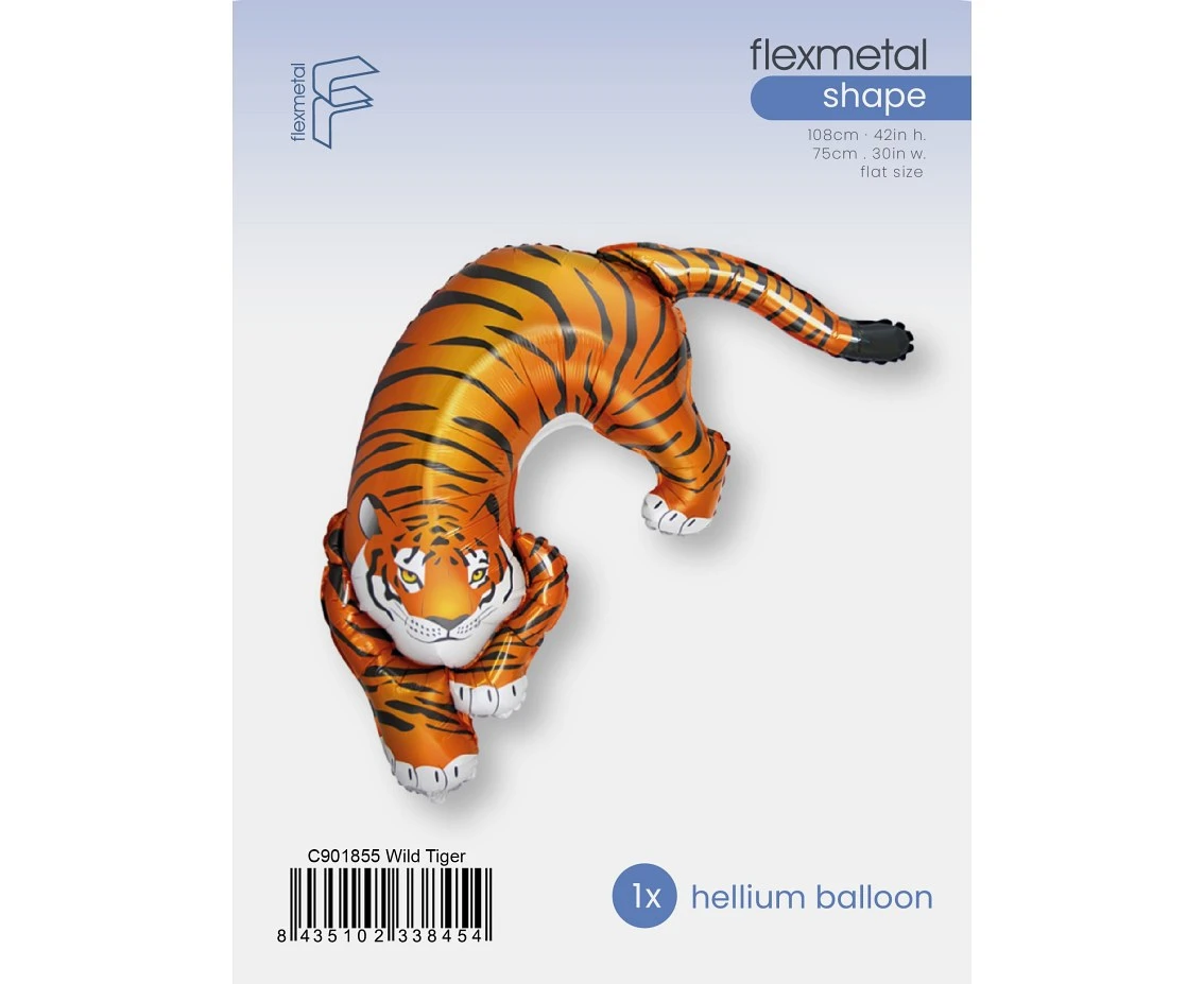 Balon foliowy 24" FX - Dziki Tygrys, pakowany