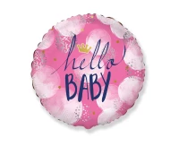 Balon foliowy 18" FX- Hello Baby Girl, pakowany