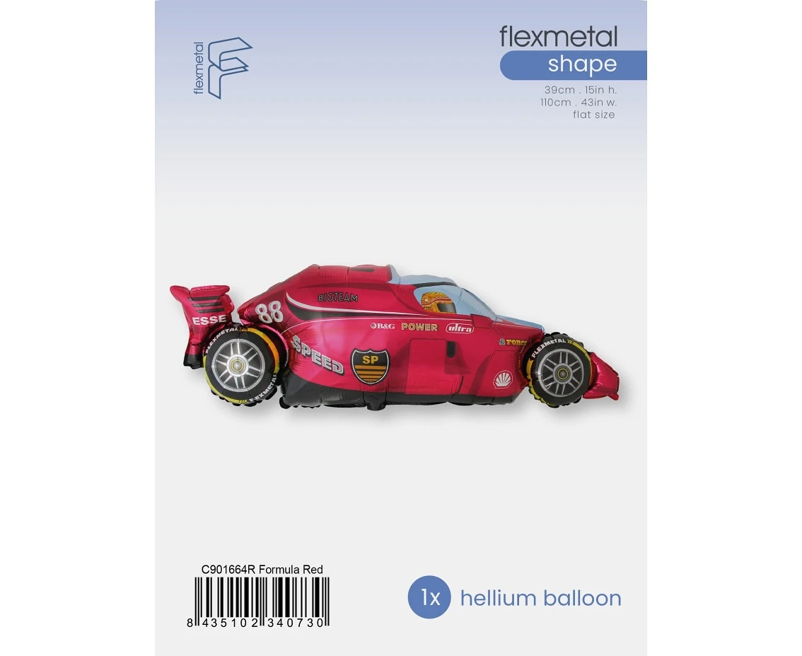 Balon foliowy 24" FX - Formuła 1 (czerwona), pakowany