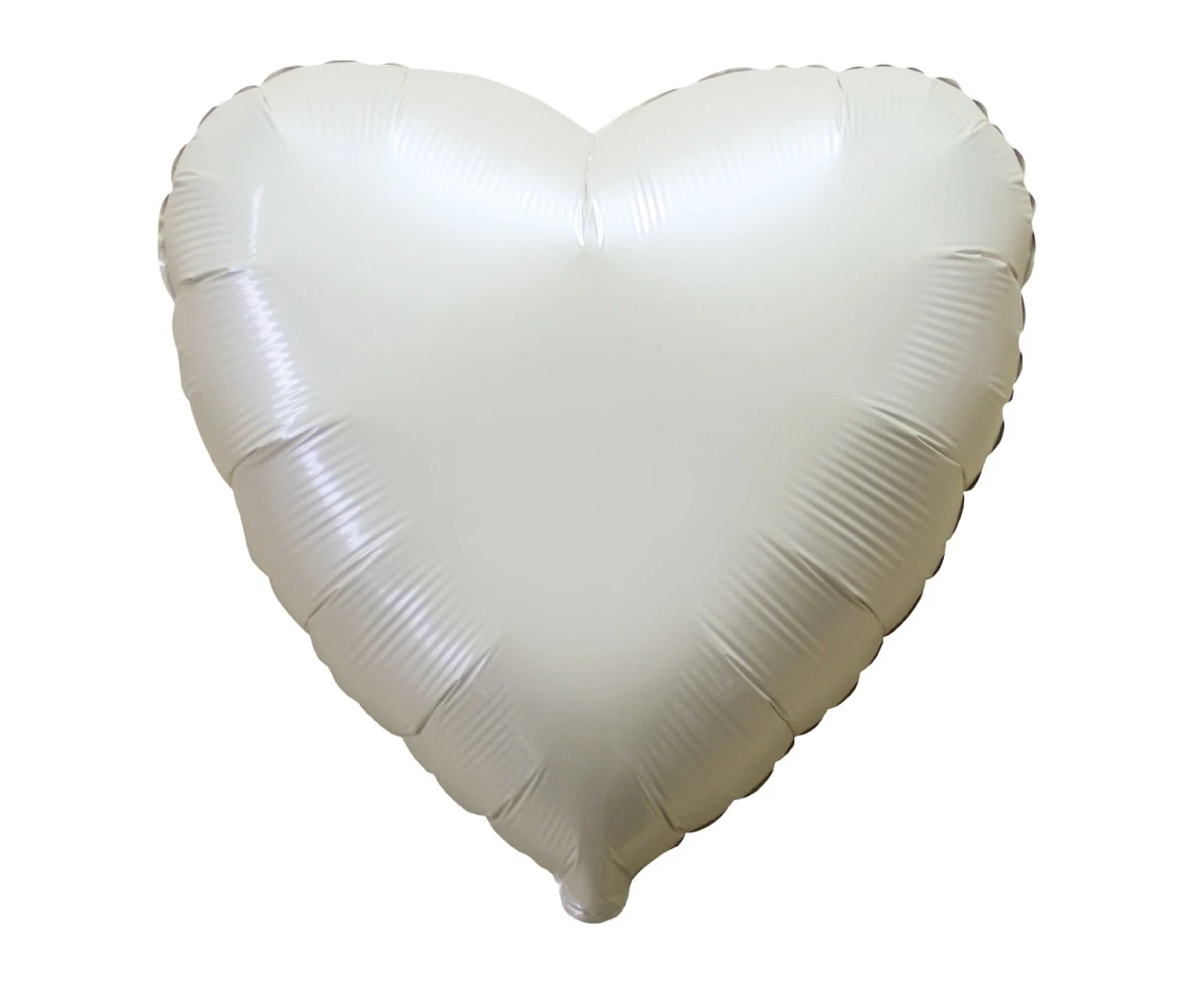 Balon foliowy 18" FX - Serce (satynowe kremowe), pakowany