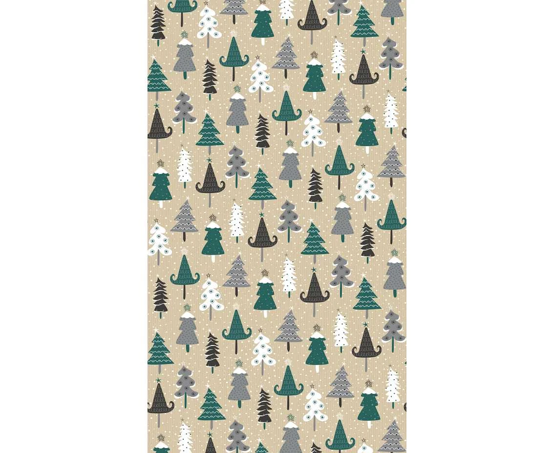 Papier ozdobny świąteczny kraft P2 200x70cm rolka 1 ark. Gwiazdka zest. 4 Grafika