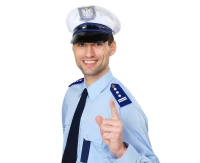 Czapka policjanta, z pagonami