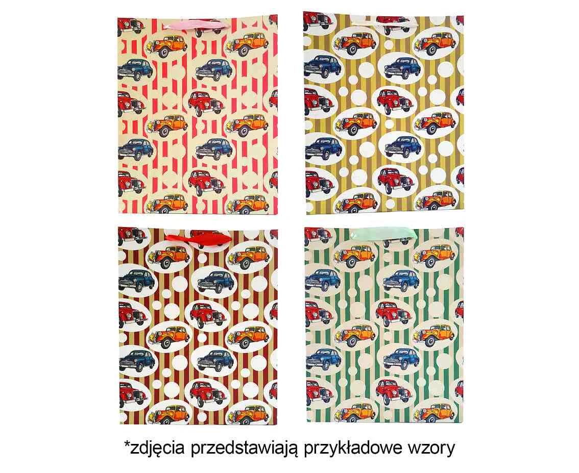 Torebka prezentowa A3 Auta 31 x42x12 cm. mix, 1 szt.