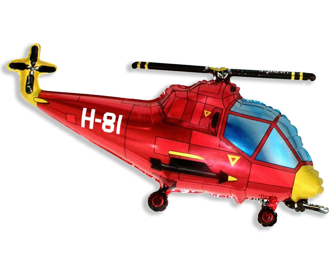 Balon foliowy 24" FX - "Helikopter" (czerwony), pakowany