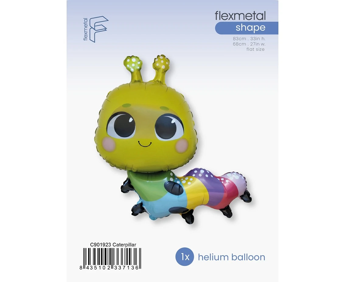 Balon foliowy 24" FX - Kolorowa Gąsiennica, pakowany