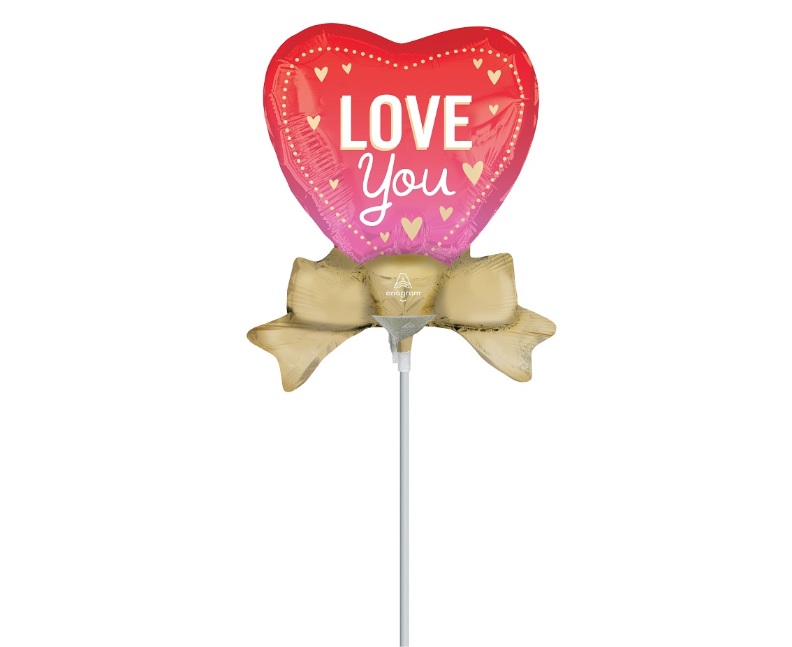 Balon foliowy Love You Satin Better with Bows Mini Shape KK