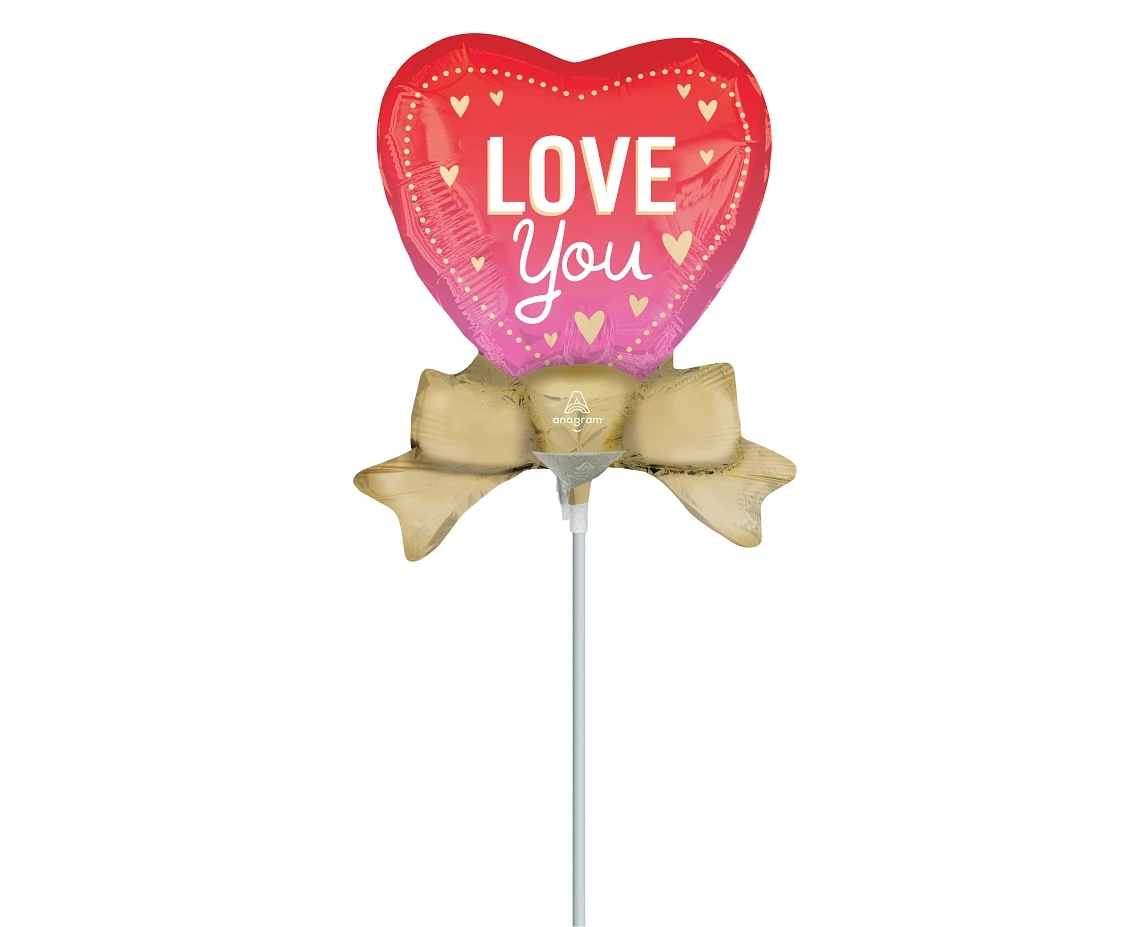 Balon foliowy Love You Satin Better with Bows Mini Shape KK