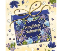 Kartka okolicznościowa Karnet KW Prezent w kwiatach ,1 szt.
