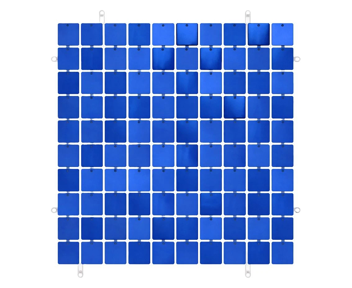 Panel dekoracyjny niebieski, przezroczyste tło, 30x30 cm/ 100 kwadratów