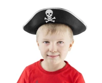 Kapelusz Pirata, srebrne obszycie, rozmiar S