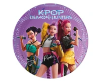 Talerzyki papierowe K-POP DEMON HUNTERS (FSC) 20 cm, 8 szt.