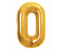Balon foliowy B&C Cyfra 0, Royal gold, 85 cm