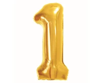 Balon foliowy B&C Cyfra 1, Royal gold, 85 cm